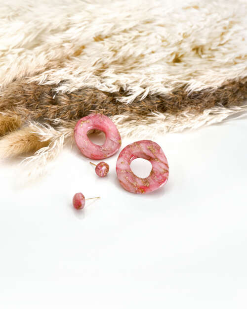 Pinky Mulberry Statement Stud Set - Image 2