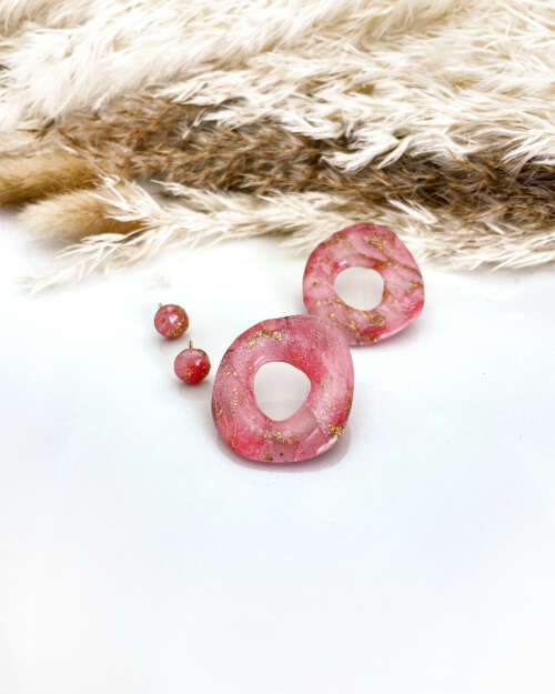 Pinky Mulberry Statement Stud Set - Image 3