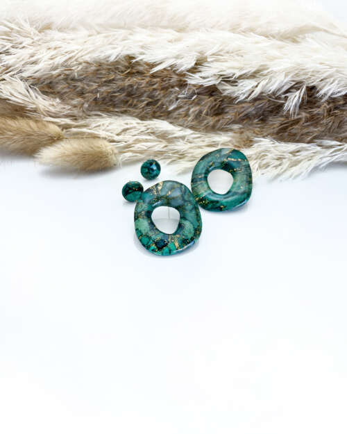 Forest Marble Statement Stud Set - Image 3