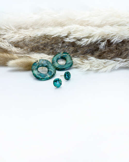 Forest Marble Statement Stud Set - Image 2