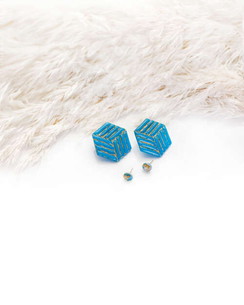Exotic Deep Sky Statement Studs Set - Image 2