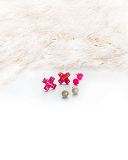 Neon Sunset Petite Studs Pack X